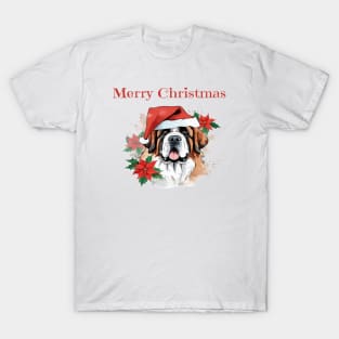 Saint Bernard Christmas, Dog lovers, Xmas, Holiday, Animal Lovers, December Holiday T-Shirt